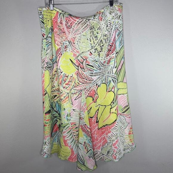 Boho Coastal Tropical Midi Skirt – Size 14 - Lettuce Hem Resortwear Islandcore - Picture 5 of 8